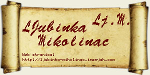 LJubinka Mikolinac vizit kartica